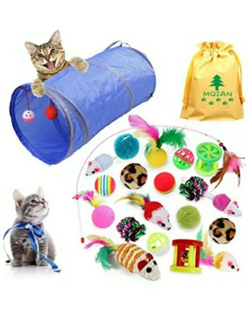 Jouet Pour Chat 21 Pieces Baton Tunnel Jouet De Jeu Interactif Avec Votre Chaton