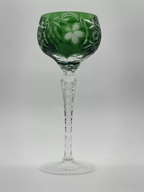 Nachtmann Grapes Wine Glass Flashing Rummer Lead Glass Dark Green Mint