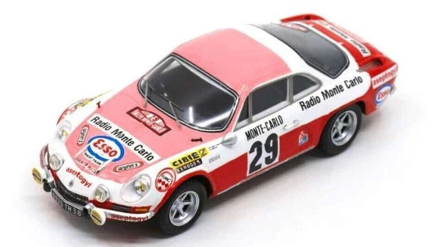 Miniature Spark Alpine A110 1600S - Rallye Monte-Carlo 1971 #29 - Jean-Pierre Nicolas - Échelle 1/43