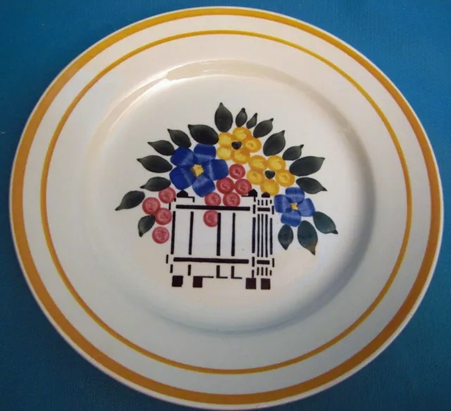 Assiette plate en céramique de Creil Montereau Choisy le Roy Service Fleurie (R