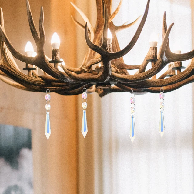 32 piezas Cristal Atrapador del Sol Cristal Colgante Cristal Decoración Cristal Colgante O