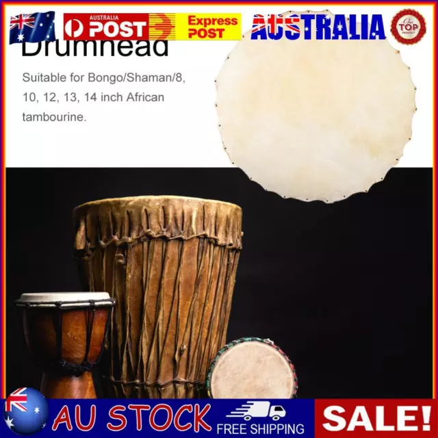 Drum Goat Skin Head for African Tambourine Percussion Drum Part (Diameter 300mm)