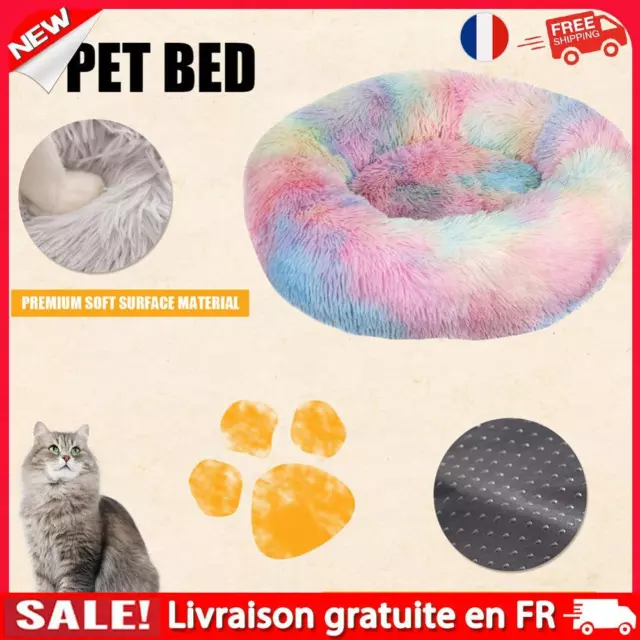 50cm Round House Calming Anti Slip Plush Dog Cat Kennel Pet Products (S 20 inch)