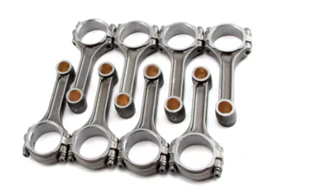 SBC 350 5140 Steel I-Beam Connecting Rod, 5.7" Bronze Bushed E46002