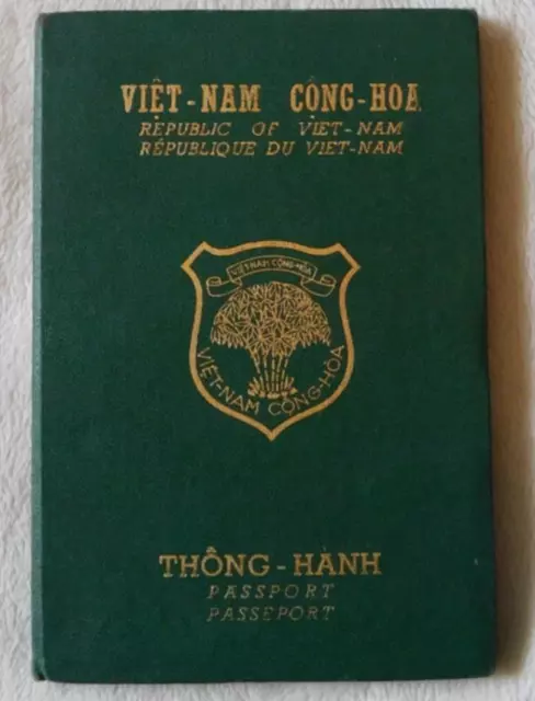 VIET NAM complete 1963 PASSPORT Hong Kong Visa GB revenue stamps Foreign Service