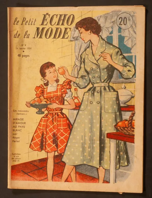 'Echo De La Mode' French Vintage Newspaper 24 January 1954