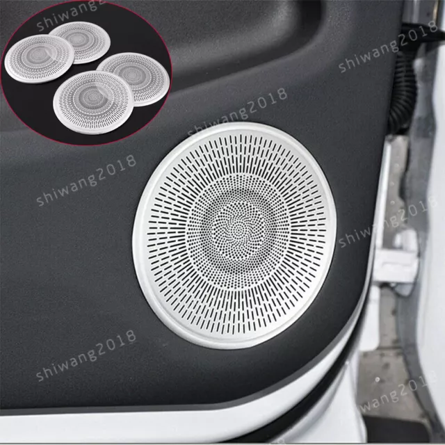4*Silver Aluminum Door Speaker Cover Trim For Land Rover Range Rover Evoque 2020