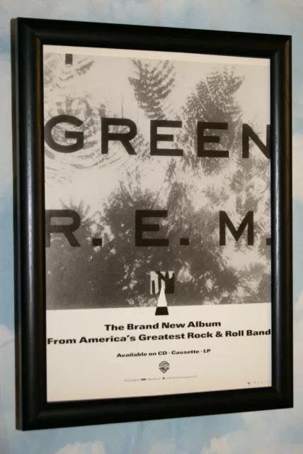 REM band Framed A4 `green` 1988  ALBUM original music ART music poster