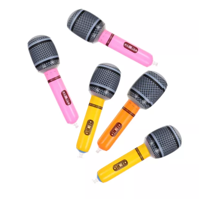6 Pcs Microphone Gonflable Jouets Musicaux Pour Enfants Instrument De Musique