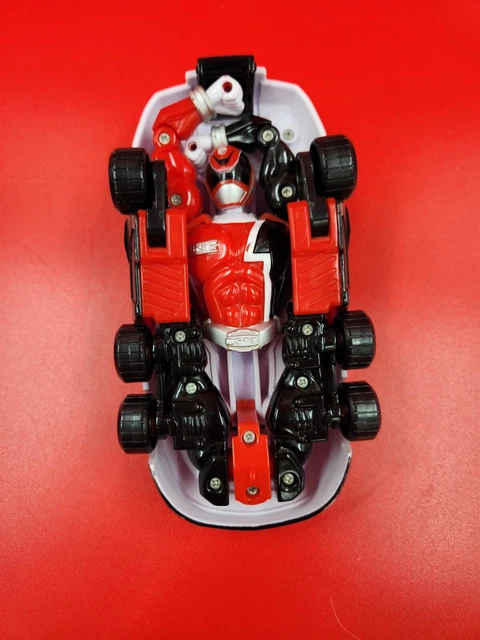 Action Figure Power Rangers Bandai - Ranger Rosso Trasformer 16 Cm Con Arma A Pulsante, Giocattolo Per Bambini