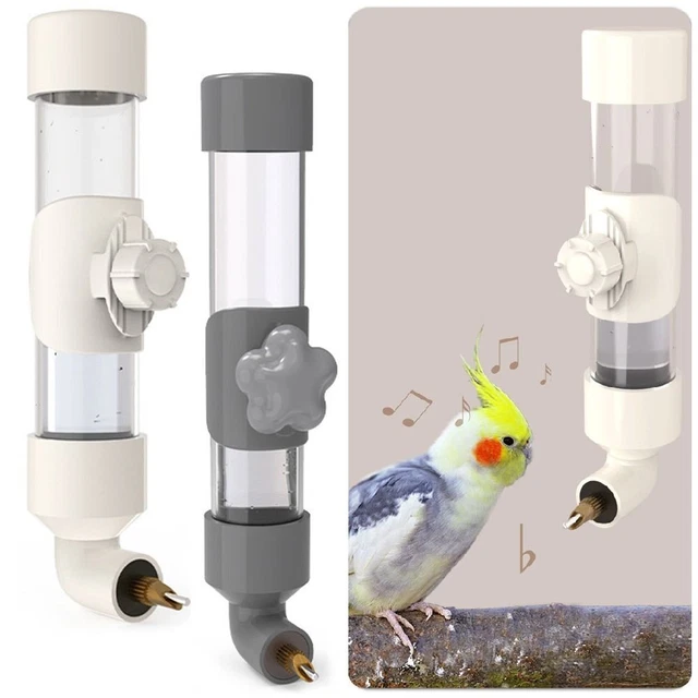 Dispensador de agua potable loro riego pájaro alimentador de agua botella bebedor