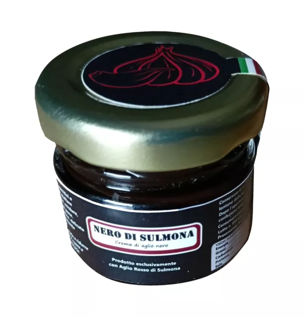 Crema 100% Aglio Nero di Sulmona 30g - crema per aperitivi e condimenti gourmet