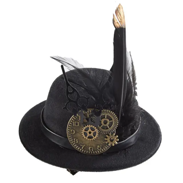 RETRO STYLE STEAMPUNK Top Hat Cosplay Party Feather Halloween for Men ...
