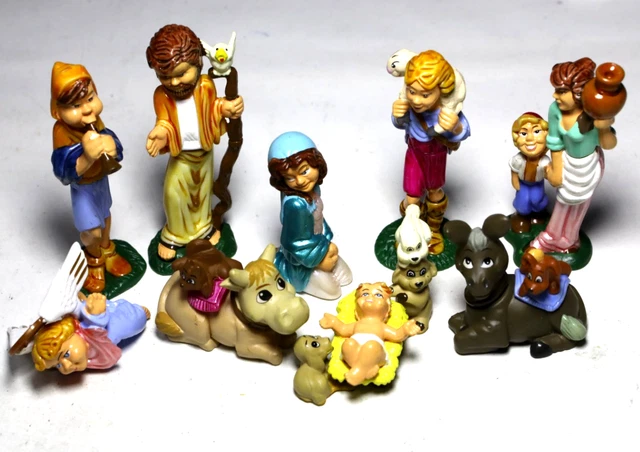 FADEDA Sfondo Per Presepe Dipinto A Mano, Carta, Dimensioni 70x100 Cm, Figure Fedeli, Decorazione Natale Da Tavolo