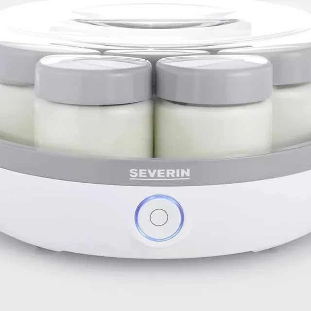 Severin JG 3520 Yoghurt Maker with 150 ml Portion Jars/Leakproof Lids, White 3