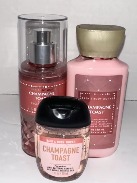 Bath & Body Works Gift Set Travel Size 3PC Lotion Mist Gel Twisted Peppermint