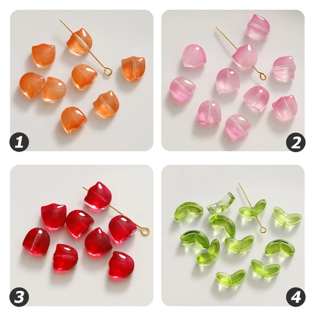 100Pcs Perlen Charme Ohrring, Diy Perlen Glas Lose Perlen Für Hause Handwerk 3