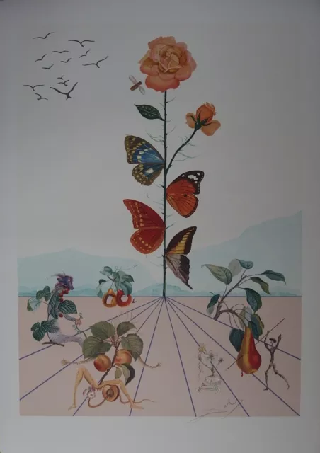 Salvador DALI : Flordali II - LITHOGRAPHIE SIGNEE ET N° FIELD 233 #1981 #ARCHES