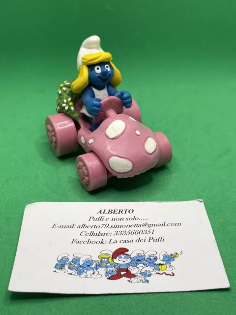 Puffi Smurfs Super Puffo Puffetta In Macchina Smurfette In Mushroom Car 40265