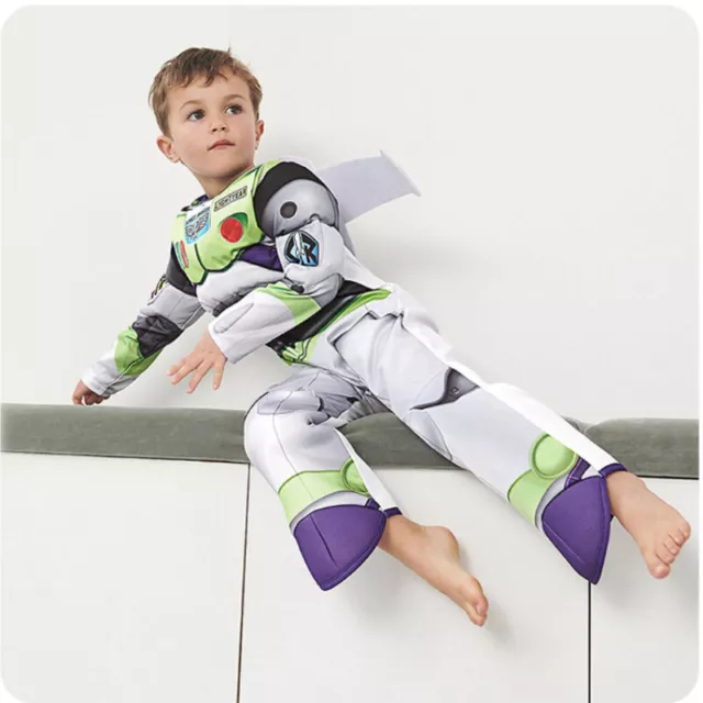 Kids Toy Story Buzz Lightyear Costume Child Boys Halloween Cosplay Jumpsuit