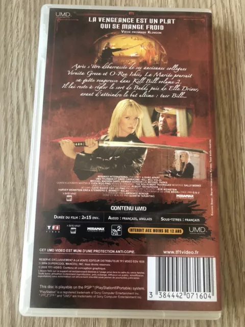 Film Kill Bill Volume Ii 2 Quentin Tarentino Umd Video Sony Psp Français Rare 3