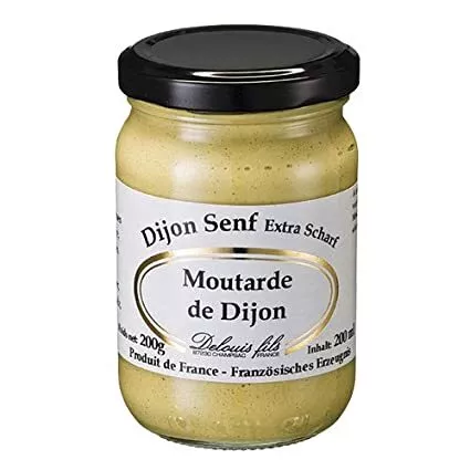 Delouis Moutarde de Dijon extra scharfer Dijon Senf aus Frankreich im Glas 200g