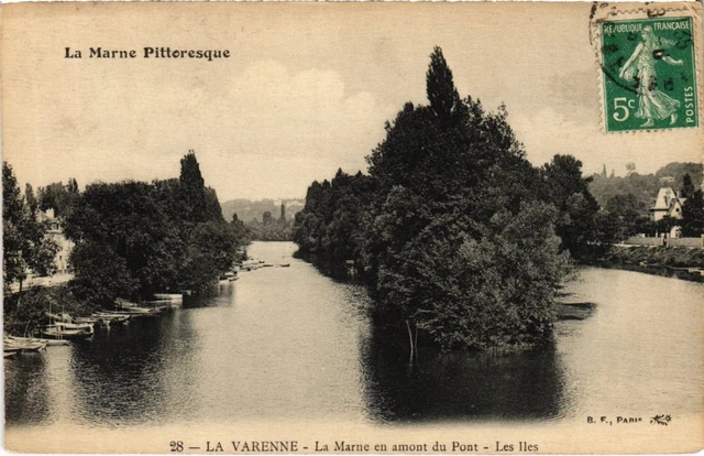 CPA La Varenne La Marne en amont du Pont Les Iles (1347572)