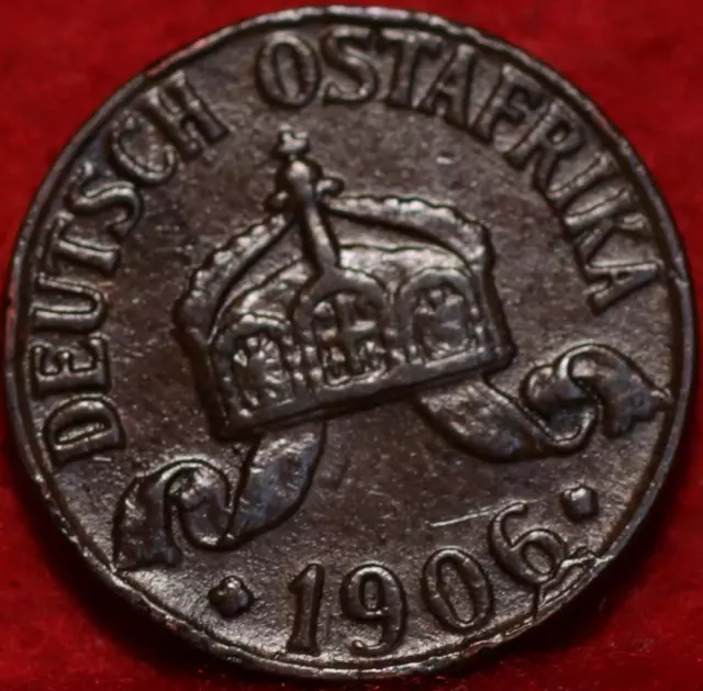 1906 German East Africa 1/2 Heller Foreign Coin