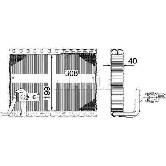 MAHLE AE 124 000P Vaporizzatore per Aria Condizionata per PEUGEOT CITROËN