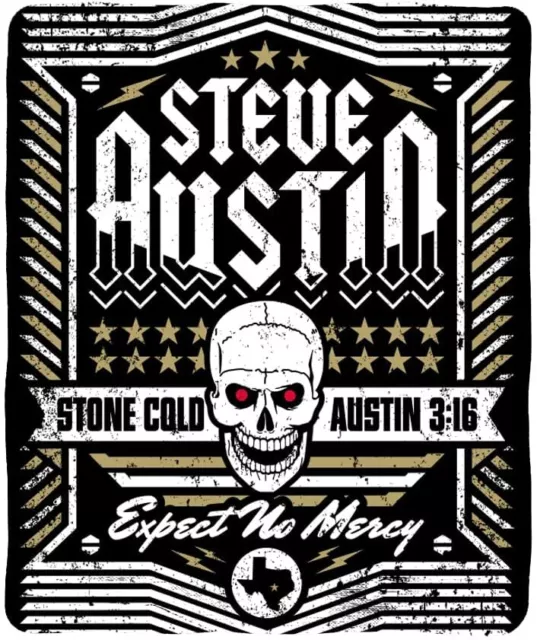 Vintage WWE stone Cold Triple H cena Throw Blanket Wrestling Steve Austin  60X50