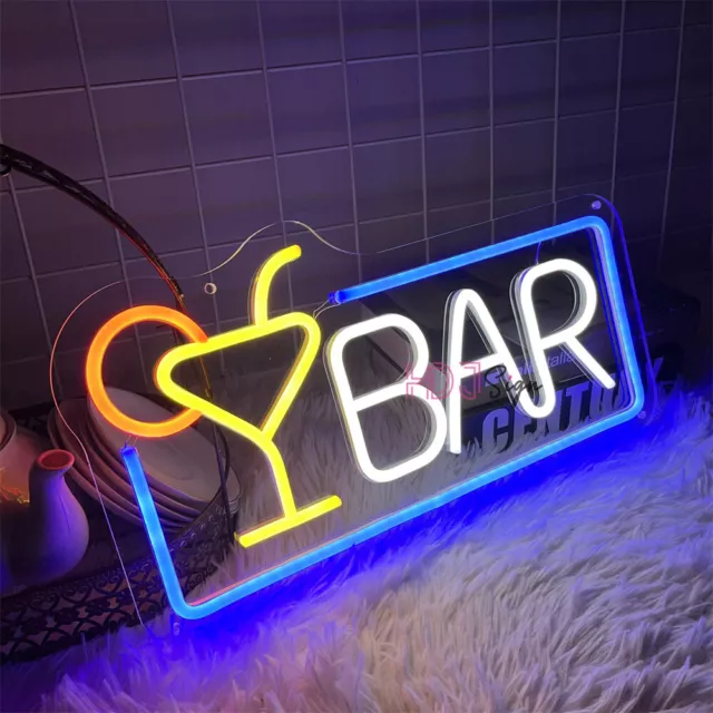 Lámpara de letrero de neón LED Luz de noche Bar en casa Banquete de boda USB