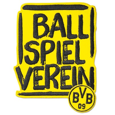 AUFNÄHER BVB BORUSSIA Dortmund Fahne 100% Stadion Emma Ballspielverein ...