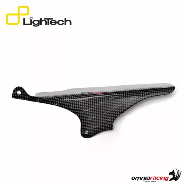 Cubrecadena inferior brillante fibra carbono Lightech para Aprilia Tuono V4 2013