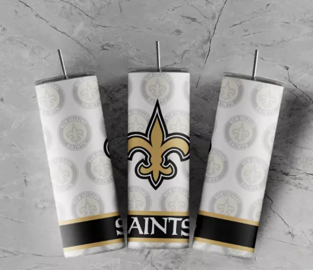 New Orleans Saints 20 oz hot cold Tumbler Double Walled Game Day