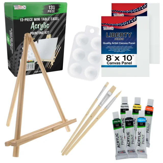 Glokers Acrylic Paint Set with Painting Supplies for Artists and
