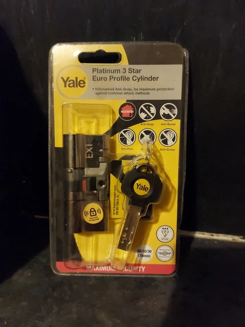 Yale UPVC Cerradura De Puerta Cilindro Euro Platino TS007 3 Star Anti R 771723 - Foto 9