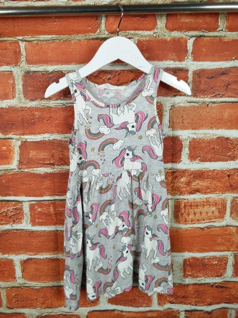 Set Abito Estivo Casual Ragazze Età 2-3 Anni Next H&M Unicorno 98Cm 3