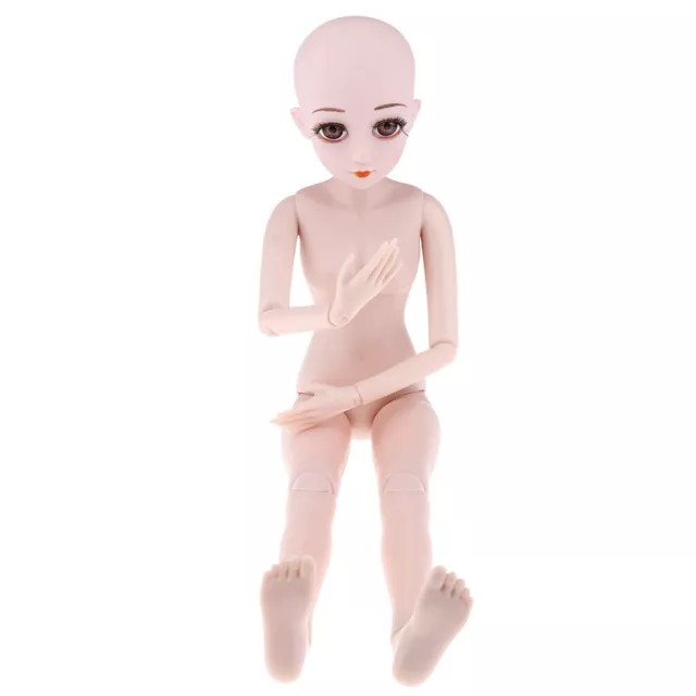 Beweglicher 13 Nackter weiblicher Körper für 1/3 BJD, 60cm Puppe Weiß