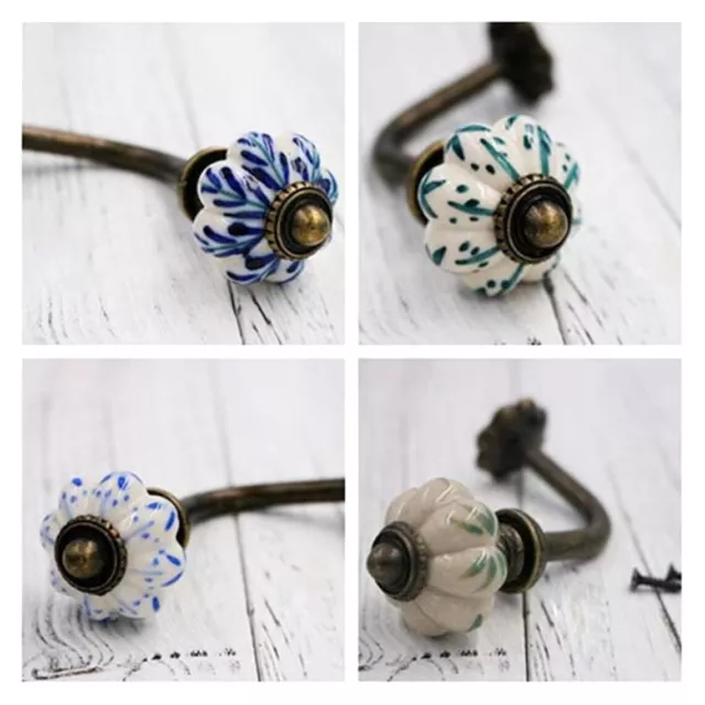 Curtain Tie Backs Hook Decorative  Ceramic Pumpkin Wall Hook Coat Hook Hangers