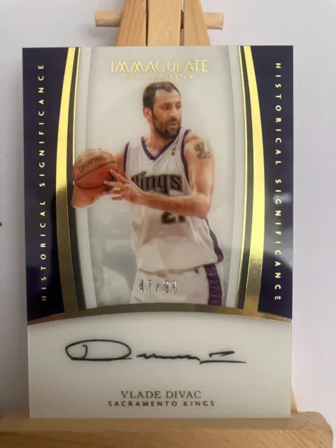 Vlade Divac Nba 2016-17 Immaculate Historical Signification Auto (Kings,Lakers)