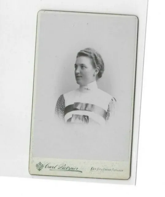 3647- CDV * Junge Dame Porträt * Wien, Teplitz, Carlsbad 1900