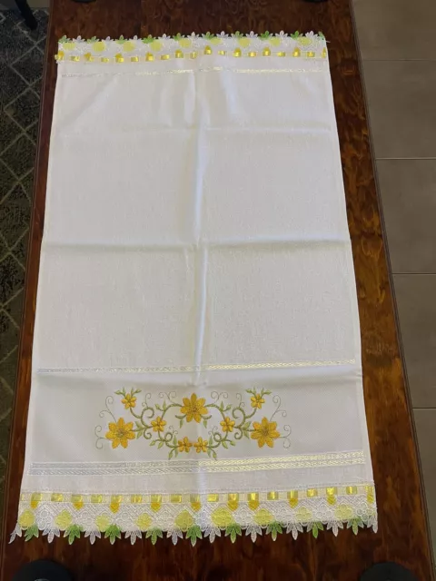 Floral Hand Towel - From Turkey - NEW Without Tags