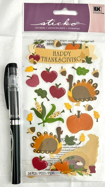 Happy Thanksgiving - Scrapbooking Card Stickers (NEW) Sticko