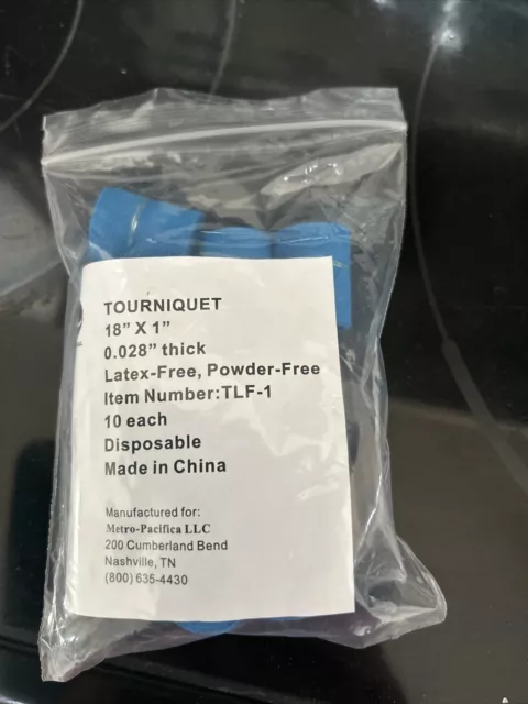 Disposable Tourniquet 1" x 18" Latex-free - Blue - Pack Of 10