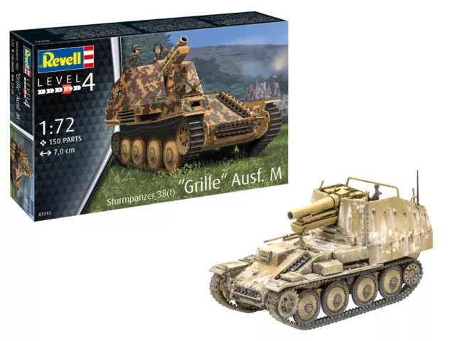 Revell 03315 Sturmpanzer 38(t) Grille Ausf. M WWII Wehrmacht Bausatz 1:72 Neu