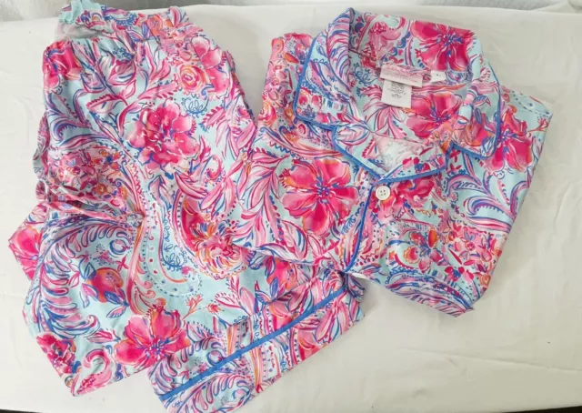 Juego de pijamas sueltos Lilly Pulitzer Pottery Barn para adolescentes nuevo sin etiquetas Isla De Coco talla L