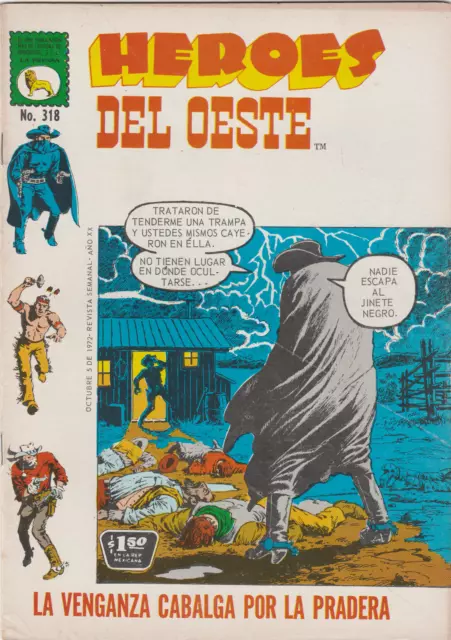 Heroes Del Oeste 318 Octubre 1972 Editora La Prensa Mexican Spanish Comic