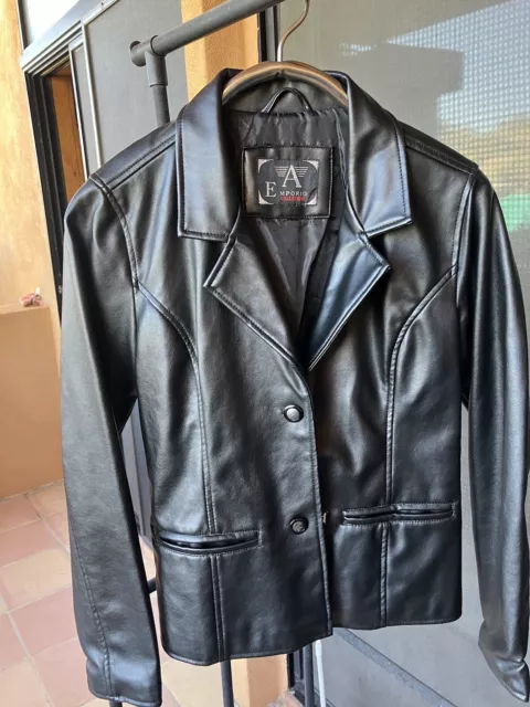 giorgio armani leather jacket women