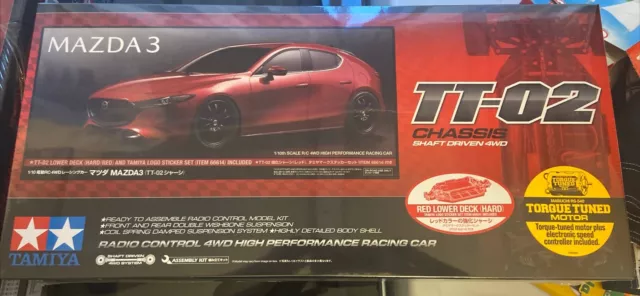 Tamiya 1/10 MAZDA3 TT-02 RC Radio Controlled Chassis Kit