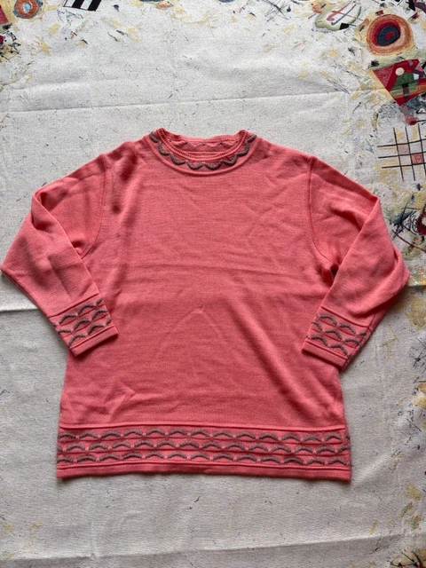 Vintage pull tunique Couleur coral orange taille M/L femme